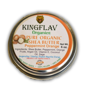 KingFlav Organics Pure Organic Shea Butter Peppermint Orange