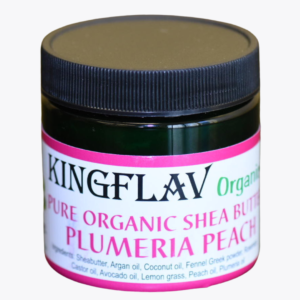 KingFlav Organics Pure Organic Shea Butter Plumeria Peach